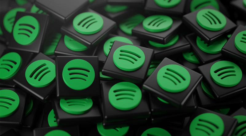 Image of the Spotify logo to support creating content article