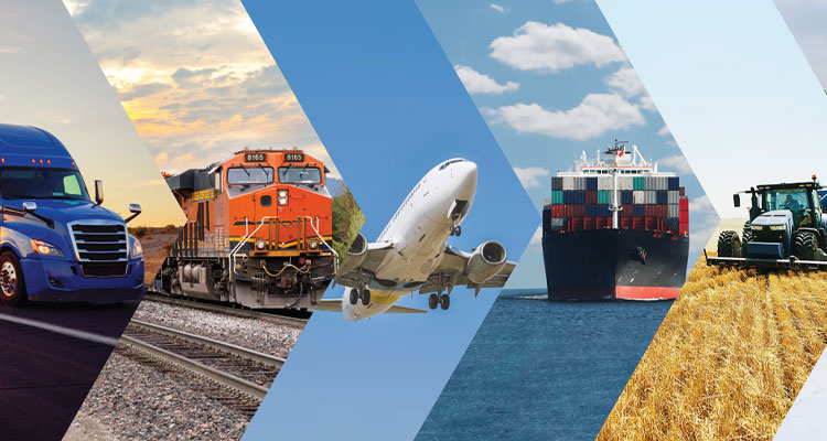 Road, Rail, Air, Sea & Farming