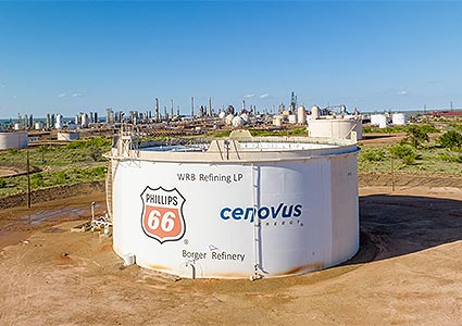 Cenovus tank at P66 refinery