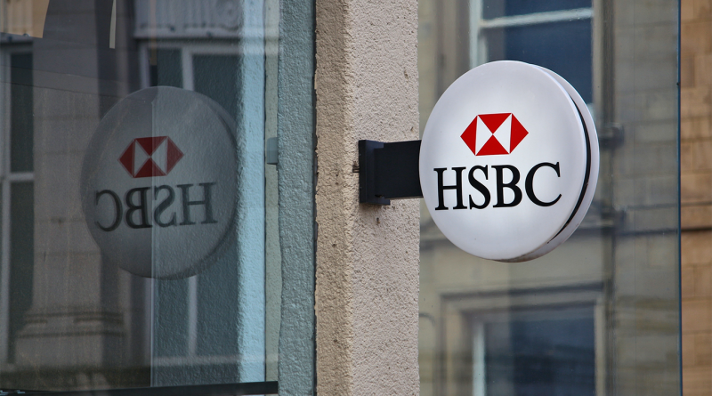 HSBC logo and building close-up to support new CEO article