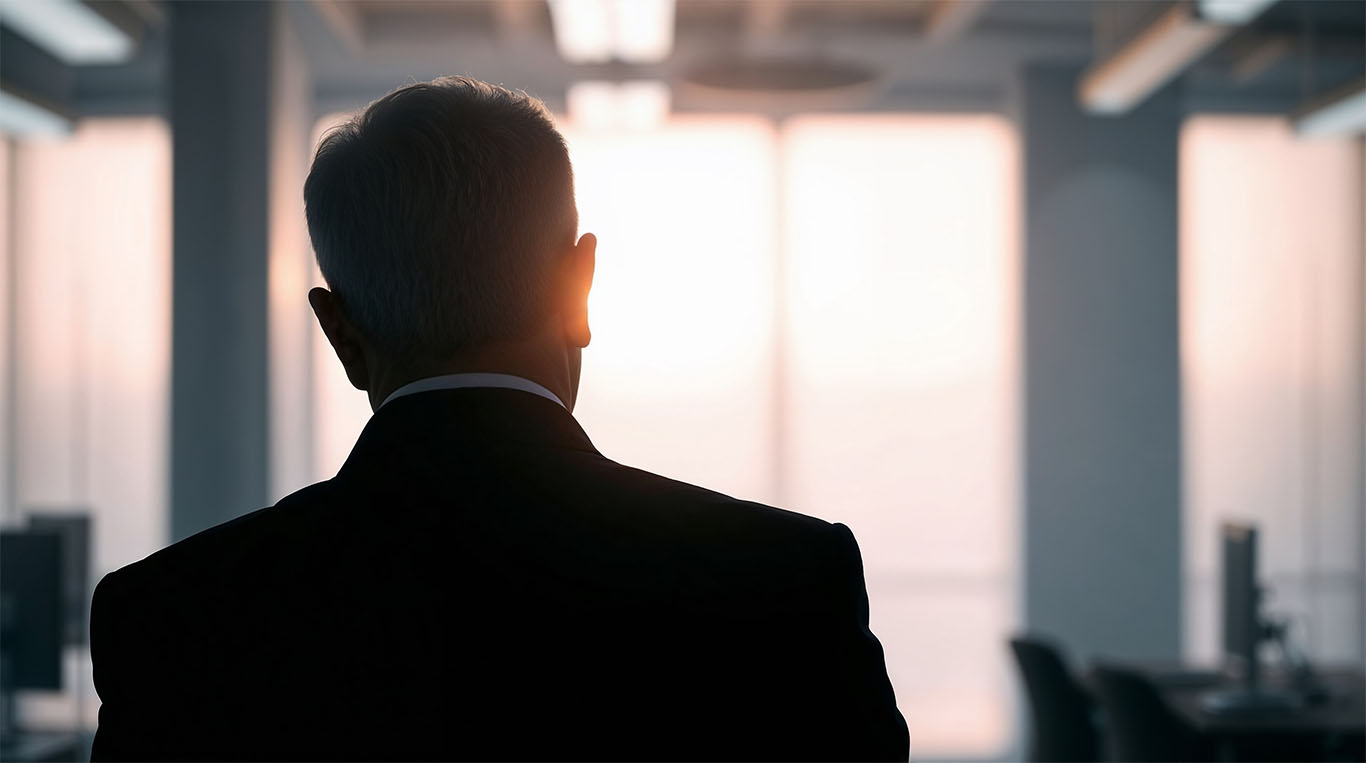 Silhouette of CEO figure to support Steven Panariello article
