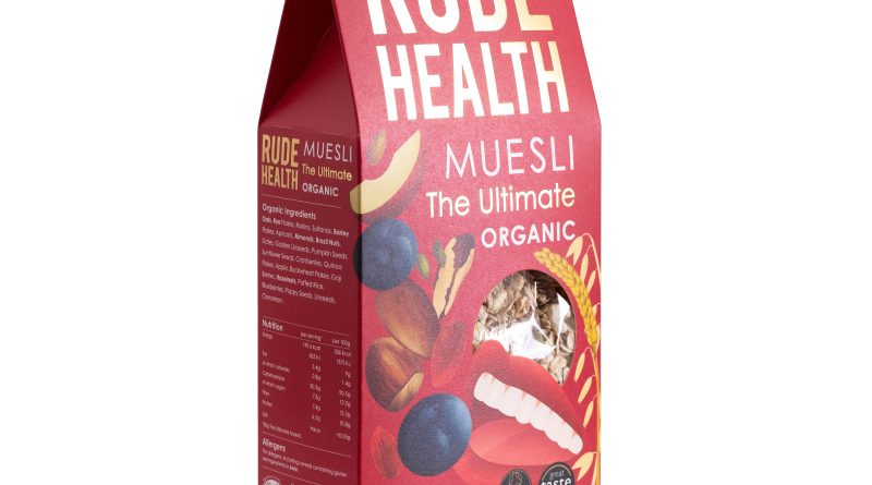 Rude Health red Muesli box