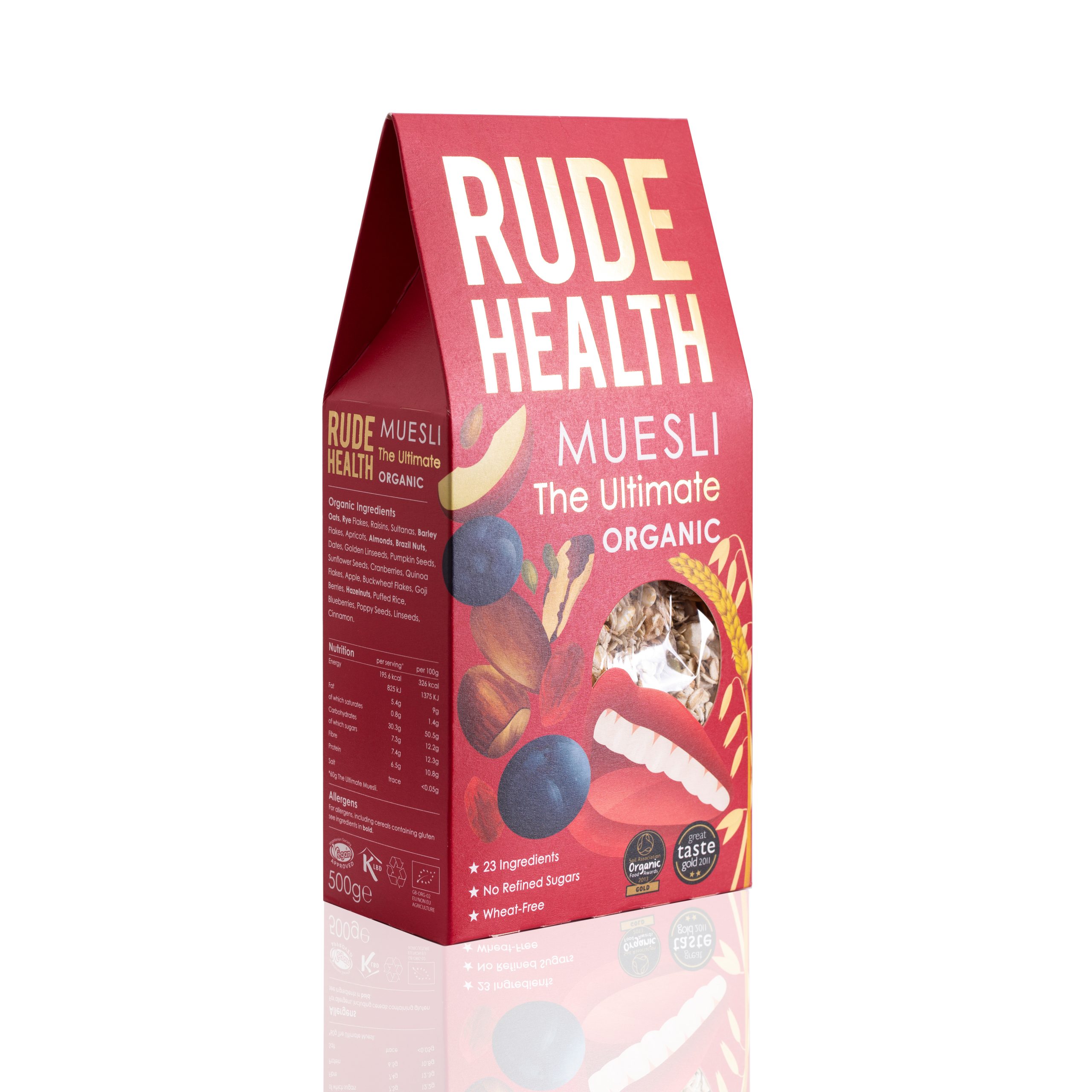 Rude Health red Muesli box