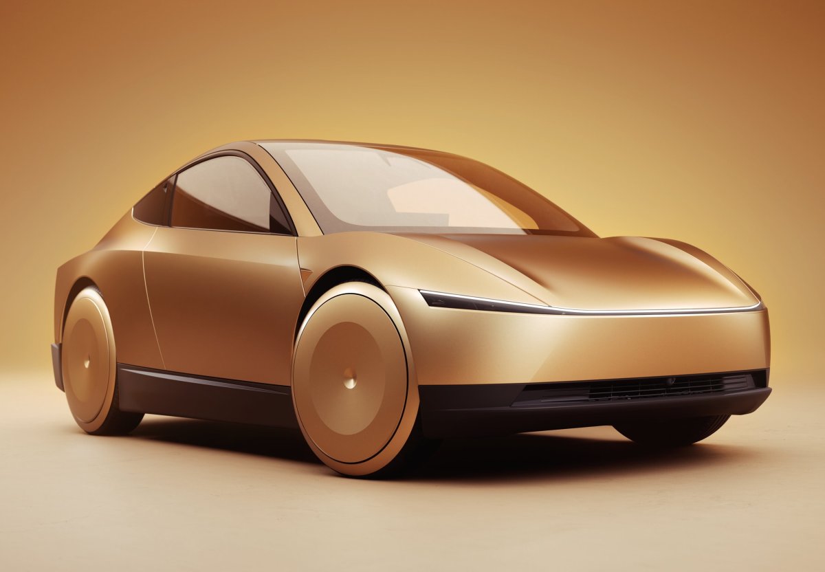 Image of gold Tesla cybercab to support article