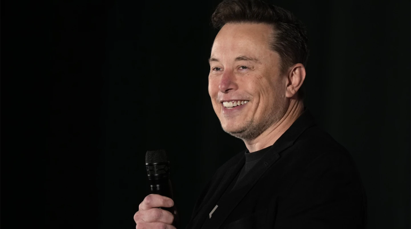 Elon Musk doing speech to support political business article
