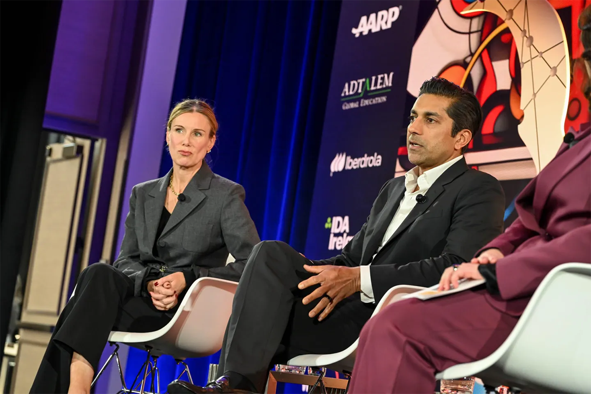 Greycroft cofounder Dana Settle and Stability CEO Prem Akkaraju sat together at conference