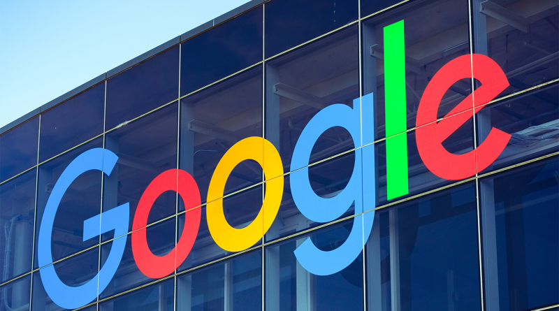 Google logo on building to support Wiz acquisition article