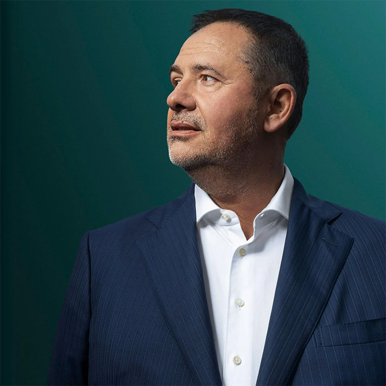 Headshot of Samir Mane, Albania's first billionaire