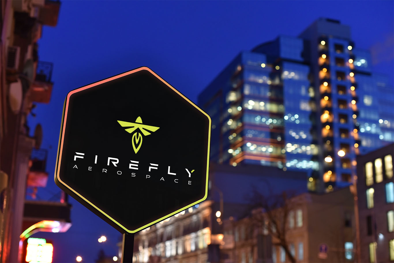 Firefly Aerospace logo with stock market chart showing rising valuation after IPO