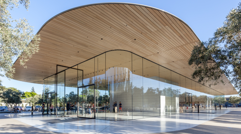 Exterior view of Apple Park Visitor Center