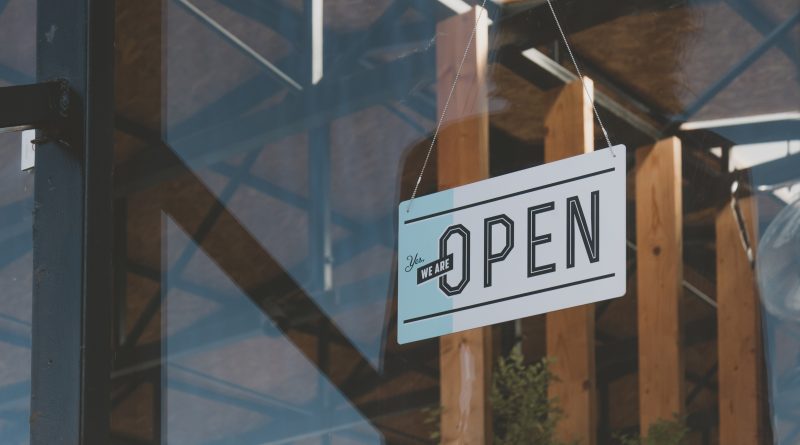 New business open sign representing the rise in US business formations during 2026.