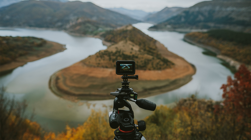 GoPro shooting mountain river